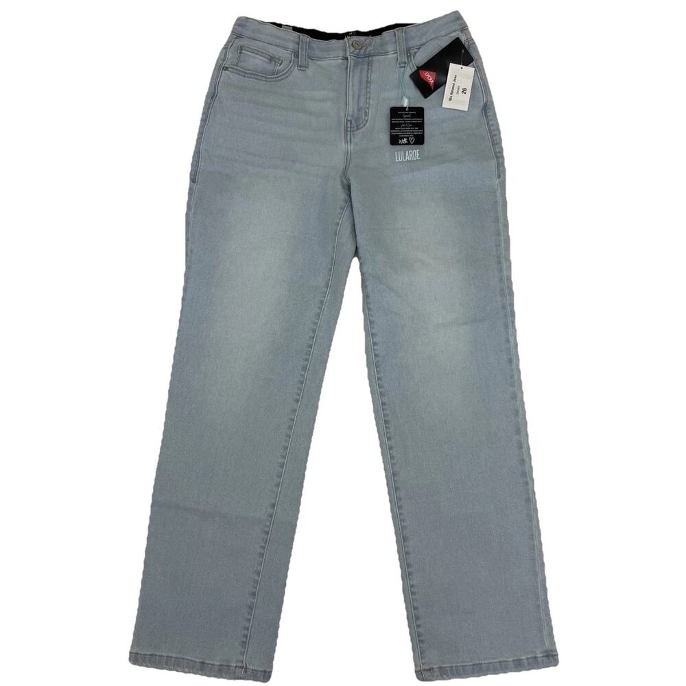 NWT Lularoe Women's '90s Relaxed Jeans Sz 26 Stretch Light Wash Denim NEW